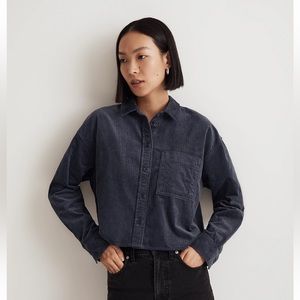 NWT Madewell Variegated Corduroy Button-Up Shirt